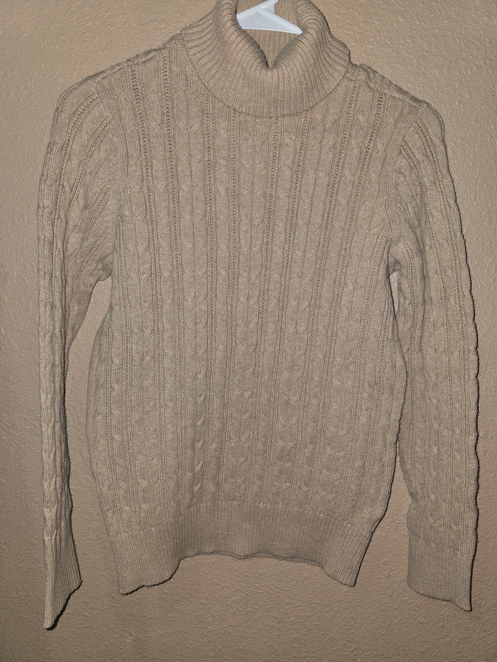 St. John's Bay Taupe Cable Turtleneck Sweater